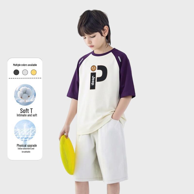 

JEEP 2026 Summer Boys Breathable Short Sleeve T-Shirt 150