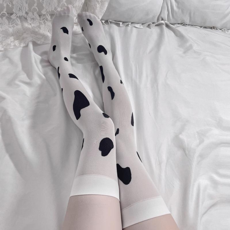 Sexy black stockings thin white silk long leg knee socks thigh stockings half pure lace fishnet stockings Sy