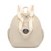 Women's Backpack Round Bag Large Capacity Travel Bag Solid Color Student Schoolbag