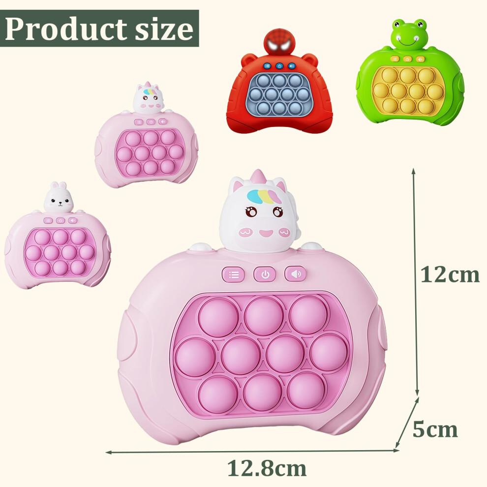 Light Up Pop it Game Quick Push Bubbles Game,Unicorn Handheld Fast Speed Pushing Game,Poppet Game Sensory Fidget Toys for Autism,Puzzle Pop Game Cont