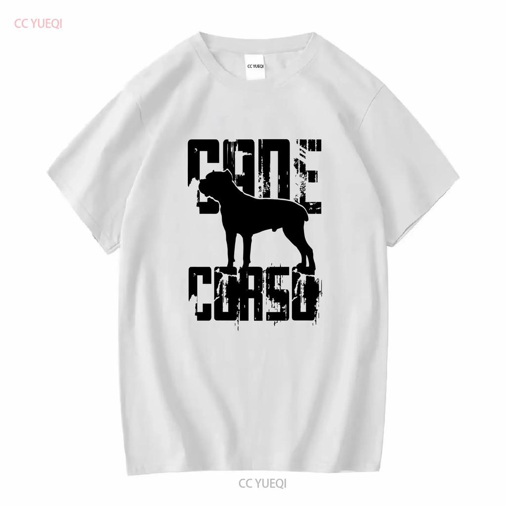 Cane Corso logo grey T Shirt top tee dog design mens sizes vintage Washed Top For Everyday Wear graphic Casual homme Unisex