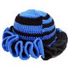 Colorful Crochet Ruffle Bucket Hat Warm Stretch Knit Hat New Year Celebration Women'S Fashion Handmade Beanie Hat