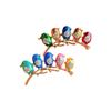 Cartoon Cute Colorful 5 Bird Brooch High-Grade Enamel Drip Oil Glaze Diamond Animal Silk Scarf Buckle