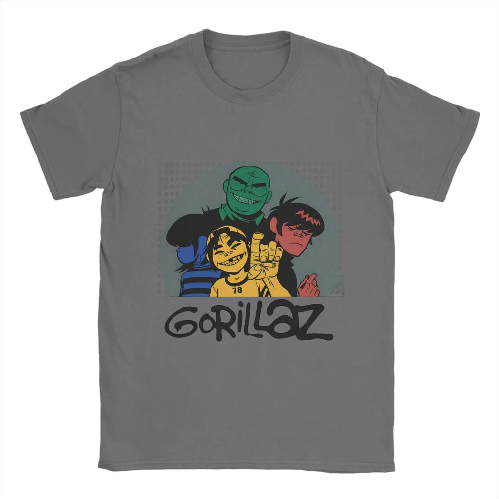 Gorillazs Men T Shirts Creative Tees Short Sleeve Crew Neck TShirt Cotton Gift Women Highquality Clothing
