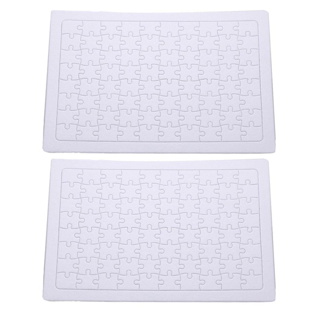 HAMILO Blank Jigsaw Puzzle, Original Puzzle, Photo Printable, Doodle, 80 Pieces, Set of 2