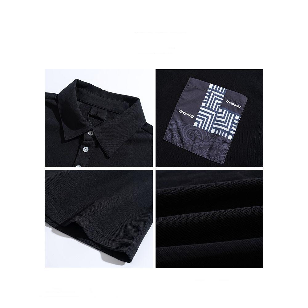 Nadměrná velikost Odvádějící vlhkost Měkké Vysoce kvalitní Prodyšné Pánské Volné Polokošile--Nemačkavé Ležérní Sportovní Krátký rukáv Límcová košile