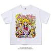 Sailor Moon T-shirt Men's and Women's Summer Cartoon Print Top Oversize T-shirt Loose Cotton Short Sleeves