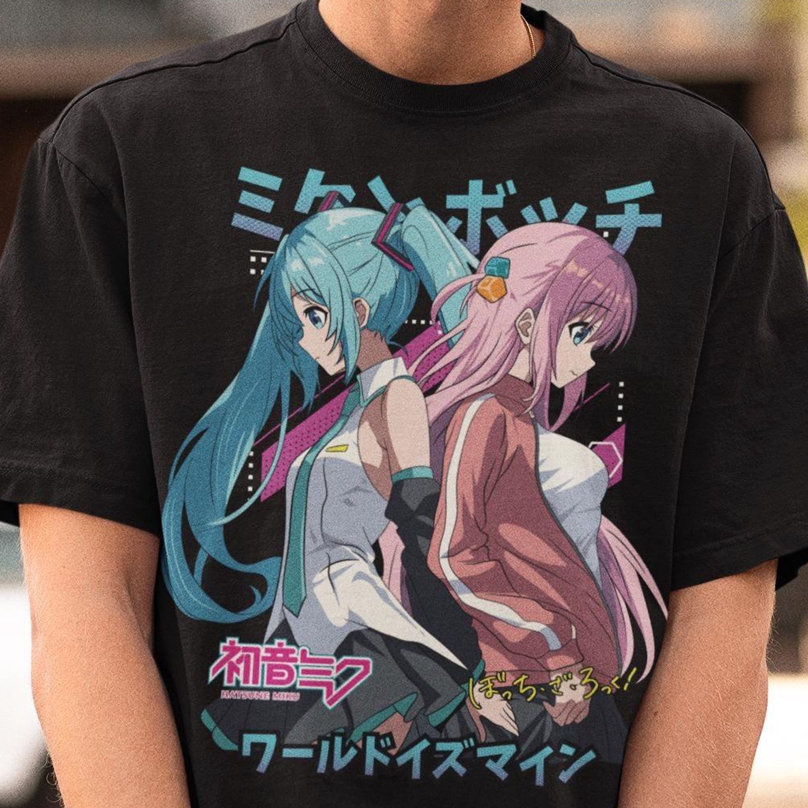 Hatsune Miku Shirt – Vocaloid Anime Tshirt,Hatsune Tee L