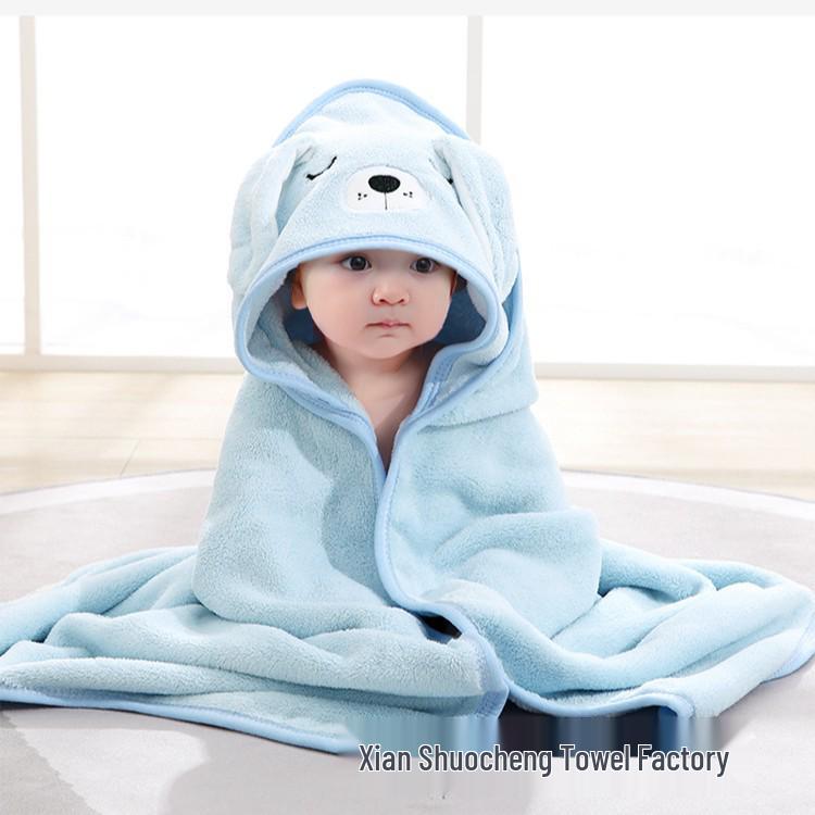 

Плед-свивальник из кораллового флиса с капюшоном для новорожденных - Впитывающий, Универсальный для всех сезонов 80x80cm, 210g