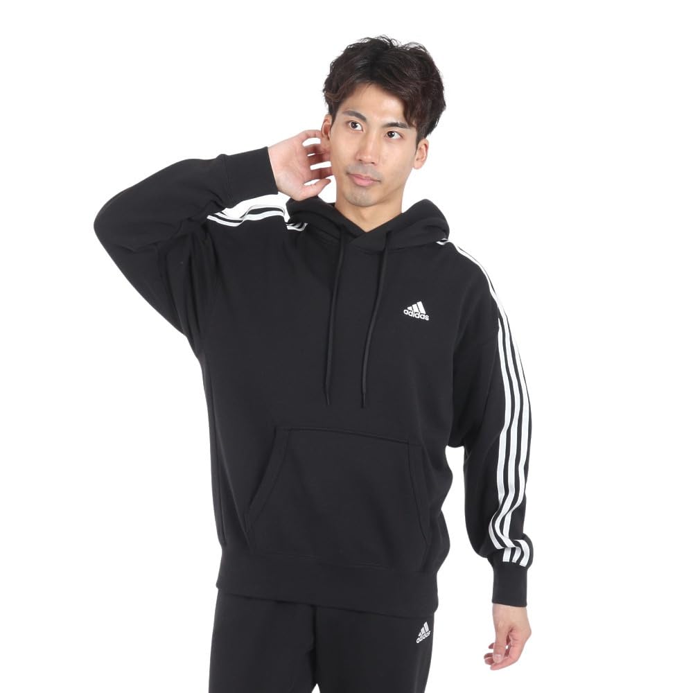 Худи свитшот adidas M 3ST Черный L ESS+ чёрный
