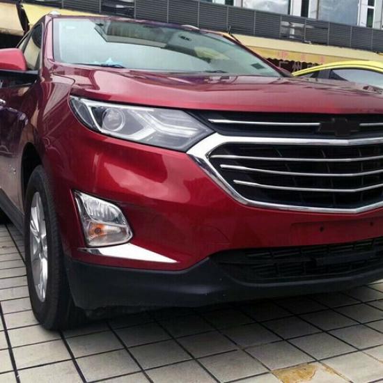 Chrome Front Fog Lamp Light Eyebrow Cover Trim For Chevrolet Equinox 2017-2021