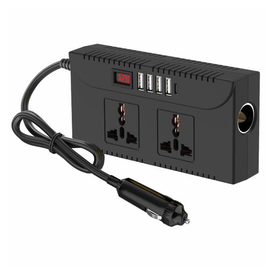Car Power Inverter Overload Protection Universal USB-C Fast Charging Portable Car Charger with Switch Control Converter