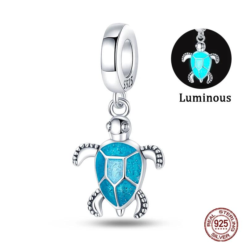 Turtles Whales Chameleon Luminous Firefly Butterfly Heart Fit Pan Charms Copper Original Bracelet For Jewelry Making