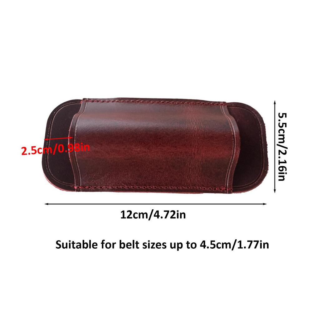 

Pocket Knives Sheath EDCs Leather Sheath For Folding Knives Carrier 2.16x0.98x4.72in Mini Knives Flashlight Leather Holster вина червоного кольору