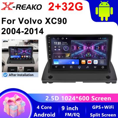 Para Volvo xc90 2004-2014 Android 2 Din Coche Auto Carplay 4G+WIFI GPS Radio de Coche Navegación Multimedia Reproductor de Video Estéreo BT