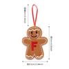 Gingerbread Man Ornaments for Christmas Tree Hanging Decor with Alphabet Letters Festive Holiday Home Decorations Gift