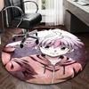 1pc Anime Character Round Carpet  Office Chair Mat, NonSlip Rug for Home Decor, Seasonal Gift, Suitable for Office, Living Room