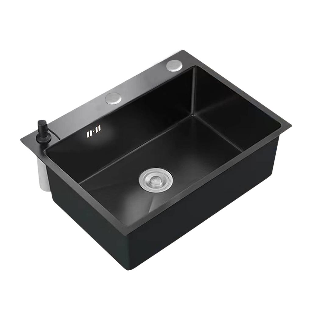 JOMOWN Kitchen Sink Stainless Steel Sink Set for Kitchen Home Use Large Capacity Handmade Drainer Basket Included 600450mm (No Faucet)