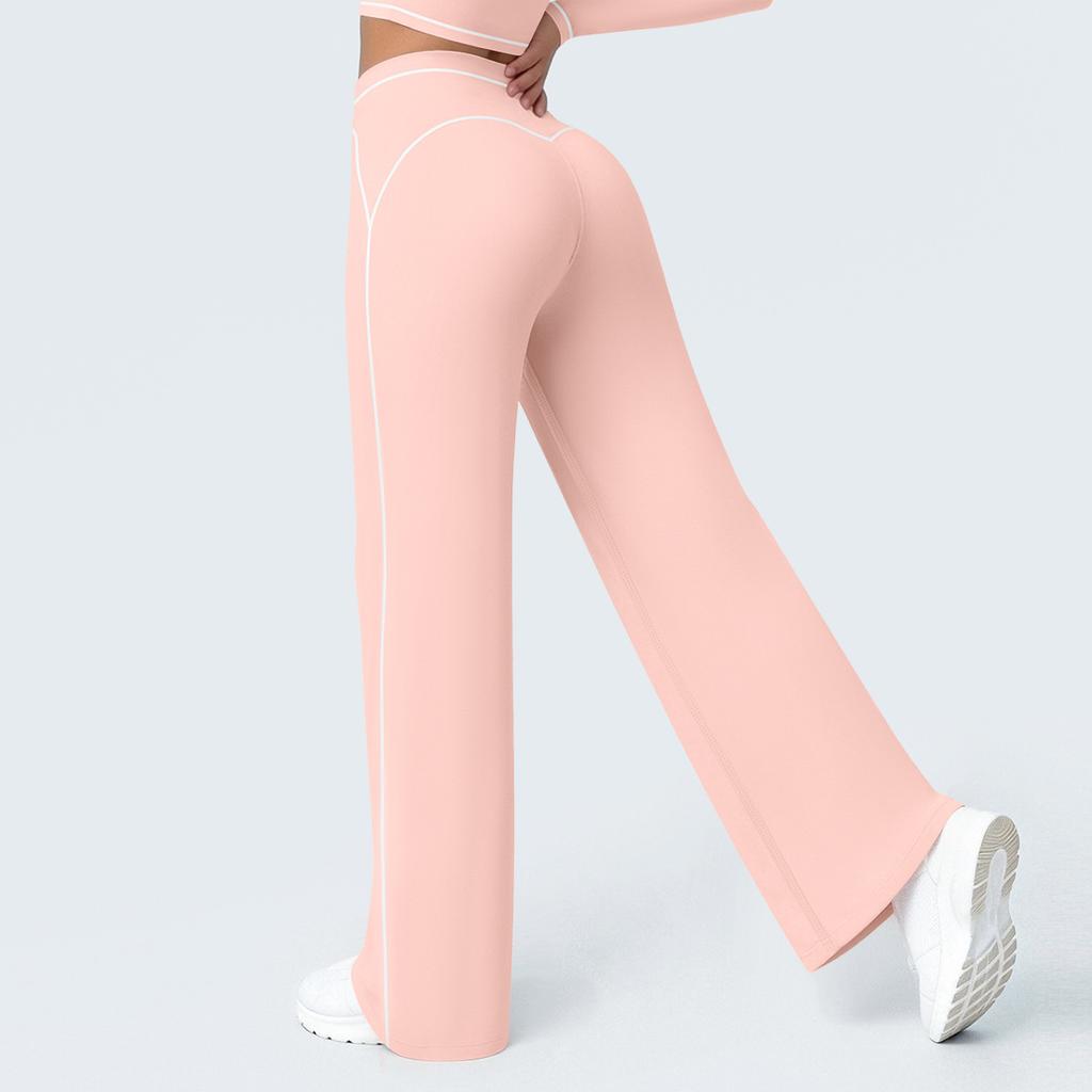 New contrasting color tight high elastic breathable yoga suit six-piece sports running fitness yoga suit women