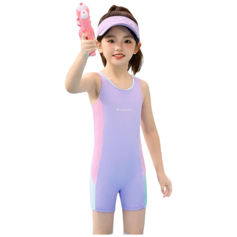 Youyou Girls  One-Piece Competitive Swimsuit Set 130