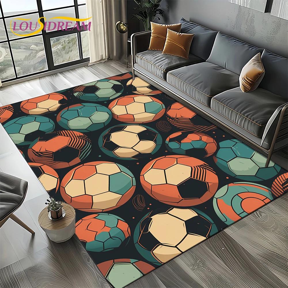 Football Field Soccer Sport 27 Style Carpet Rug for Living Room Bedroom Home Sofa Decoration,Kids Area Rug Non-slip Floor Mat