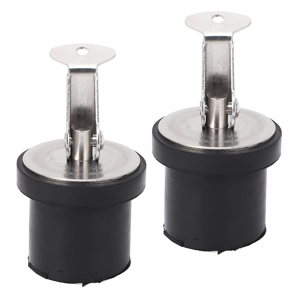2Pcs 19mm Compression Drain Plug Stainless Steel Rubber Seal Brass Screw Type Boat Drain Plug for Marine Yacht