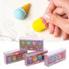 For Kids Student Holiday Prize Rubber Pencil Eraser Cartoon Eraser Box Yummy Dessert Erasers Set