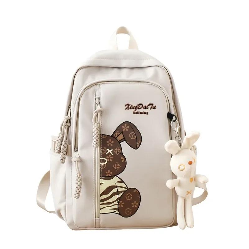 Leisure College Style Fashion Schoolbag Large Capacity Girl Korean Student Backpack Girl Cute Cartoon Light School Schoolbag New