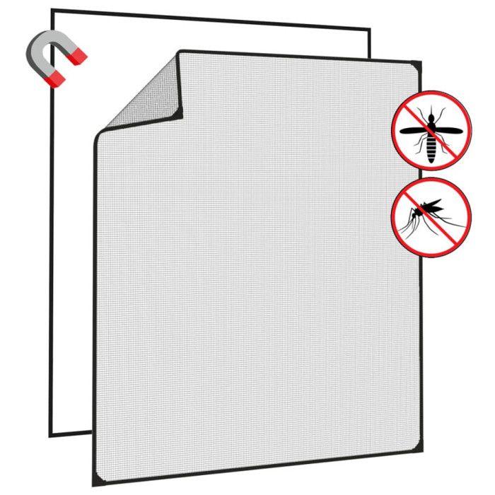 VidaXL Moustiquaire magnétique pour fenêtres anthracite 130x150 cm 153856