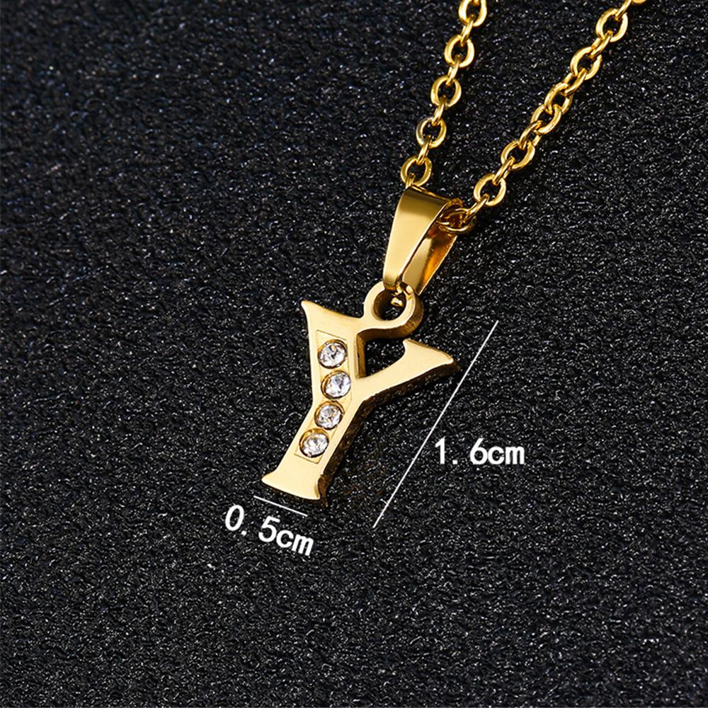 Initial A-Z Letter Name Pendant Female Gold Color Stainless Steel Small Alphabet Necklace For Women Jewelry Birthday Gift 2025