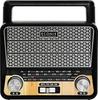Trade One RL-70232 BK Portable Multi-Radio Player with 4-Way Power Supply, LED Light for Emergency Preparedness and Disaster Preparedness, Solar Charg