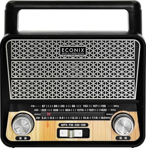 Trade One RL-70232 BK Portable Multi-Radio Player with 4-Way Power Supply, LED Light for Emergency Preparedness and Disaster Preparedness, Solar Charg