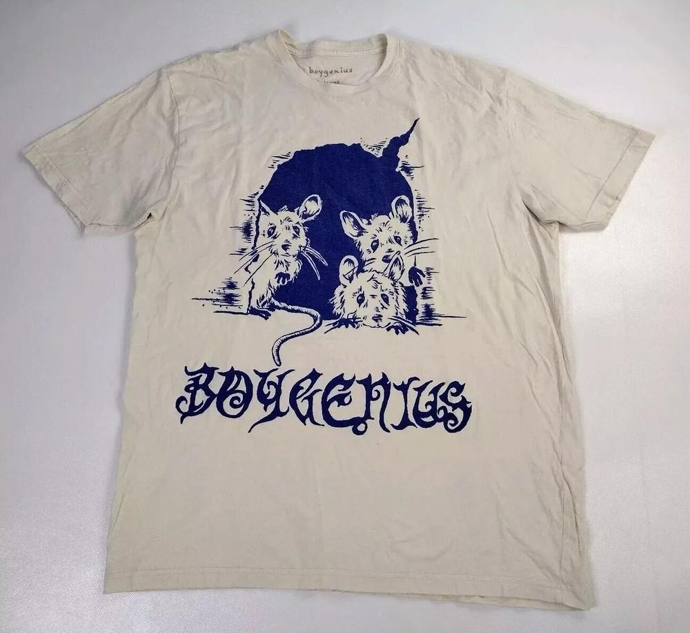 Винтажный стиль Boygenius футболка с коротким рукавом песочного цвета KV27742 Унисекс футболка XXXXL