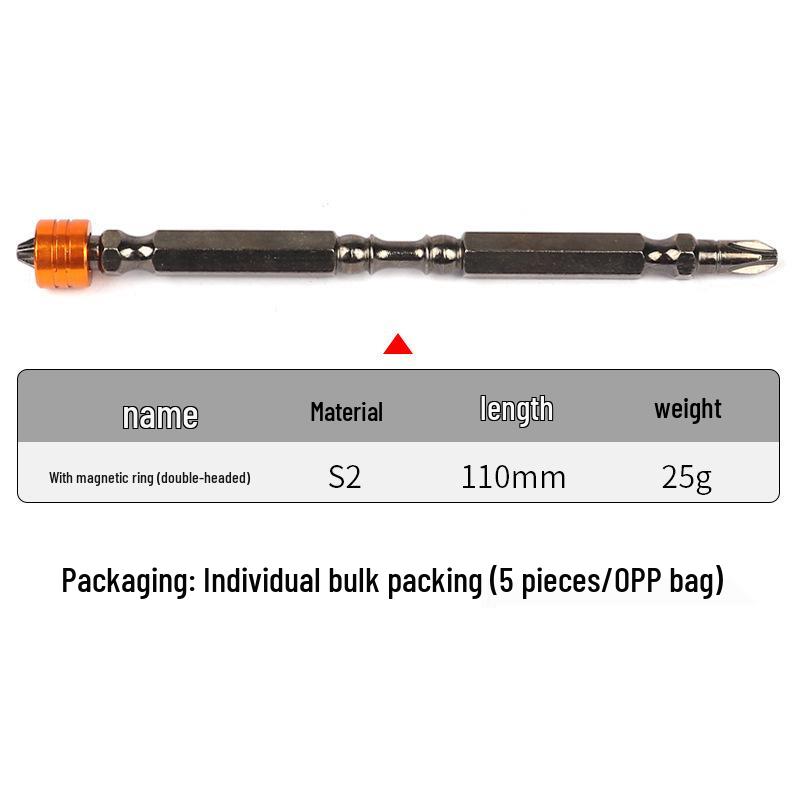 Versatile Magnetic Cross Positioning Double-Headed Screwdriver Bit - High Wear Resistance
