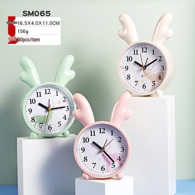 Retro-Wecker mit lauter Glocke und Nachtlicht – geräuschloser Nachttischwecker, kreatives Geschenk für Studenten und als Schlafzimmerdekor