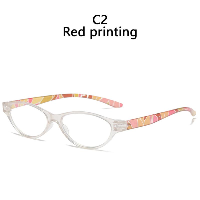

Новые модные очки для пресбиопии, прозрачная оправа, дужки с цветочным узором, кошачий глаз, высокая четкость, очки для чтения с защитой от синего света +4.0
