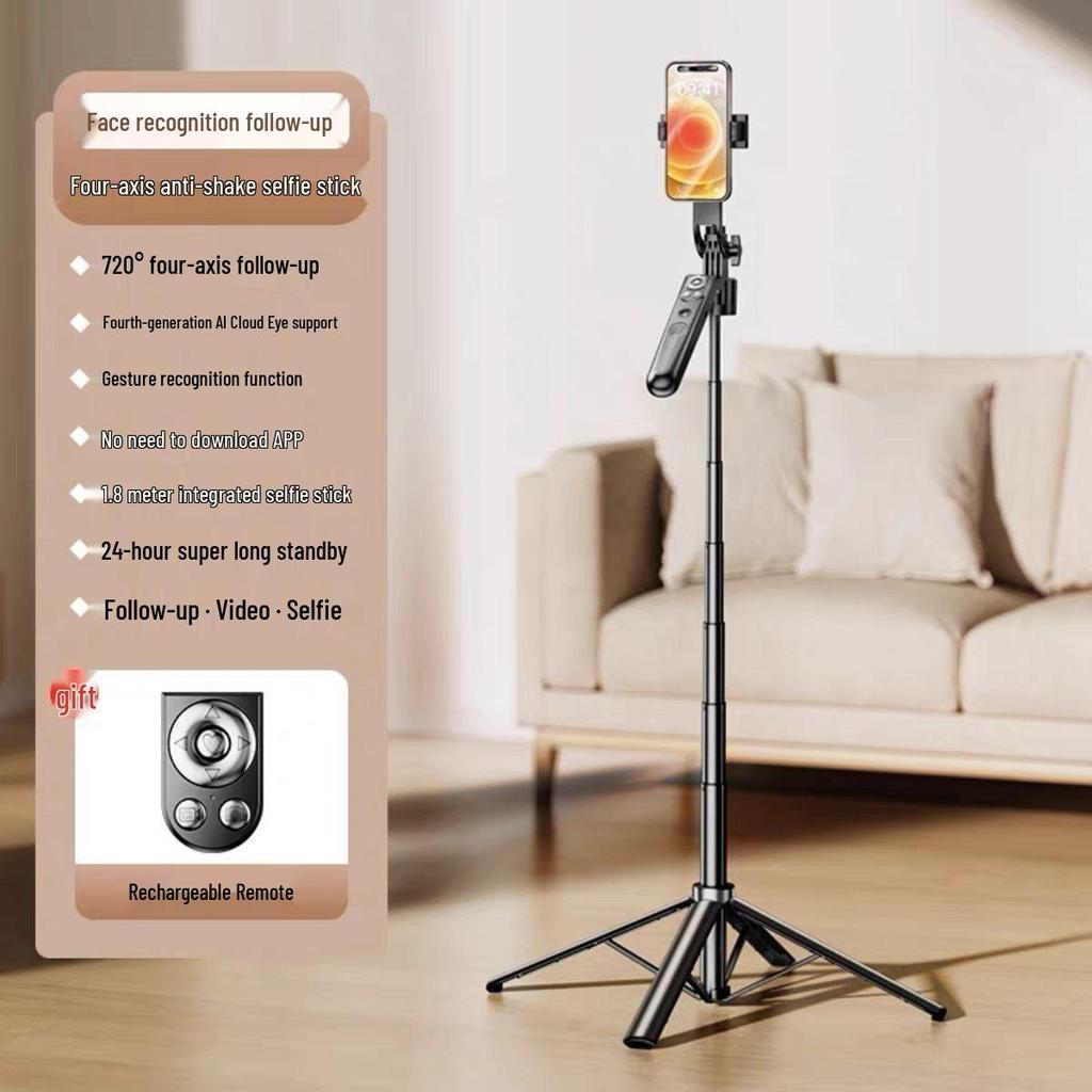 Stabilisator 360 AI Auto-Follow Gimbal: Selfie-Stick mit Gesichtserkennung & Anti-Shake für Mobiltelefone