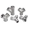 1/4" 3/8" 1/2" 3/4" 1" 1-1/4" 1-1/2" 2" BSP Female Y Shape 3 Ways Connector Coupler Splitter 304 Stainless Steel Pipe Fitting