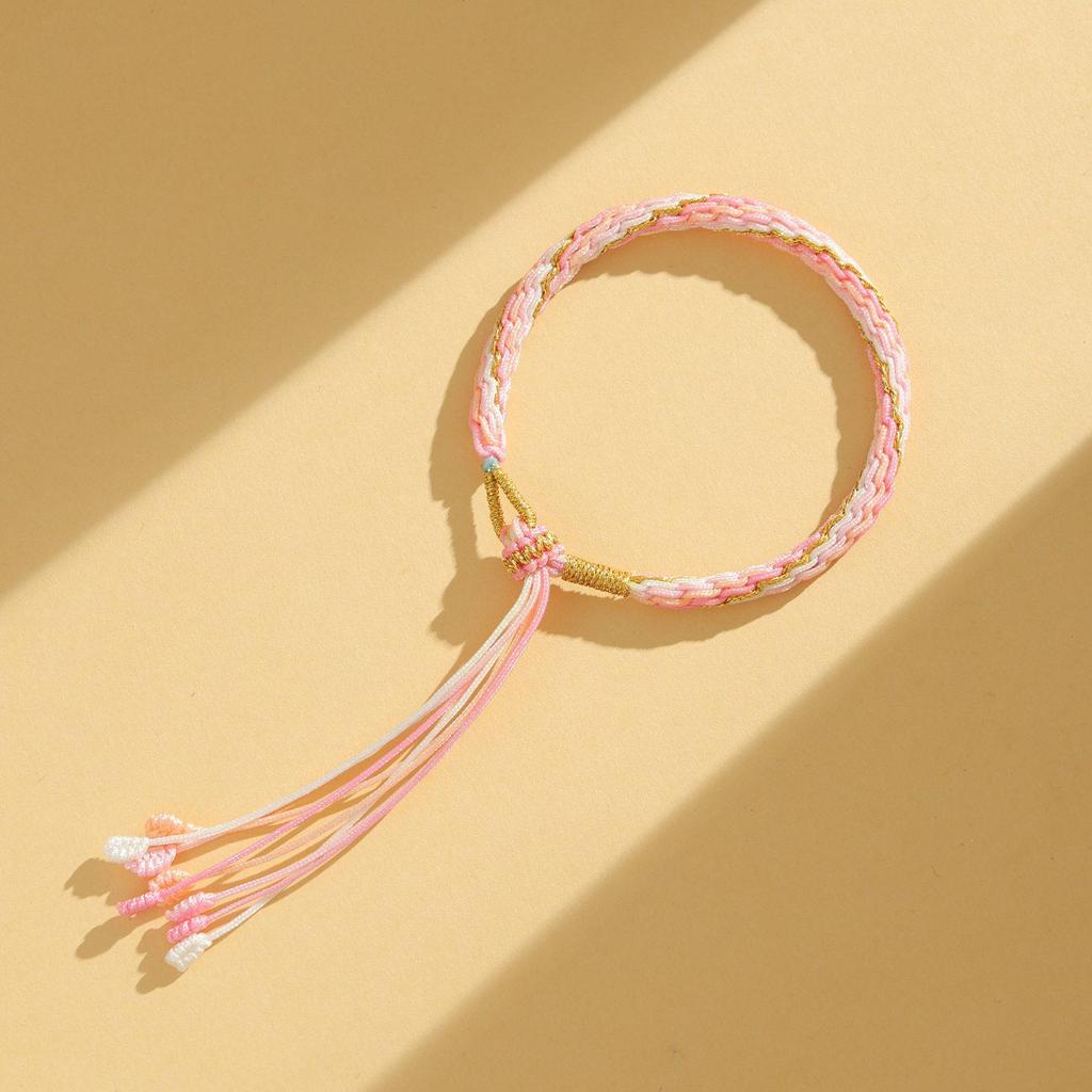 Dragon Boat Festival Tassel Pendant: Five-Color Pink Zongzi String with Gourd for Peace and Health