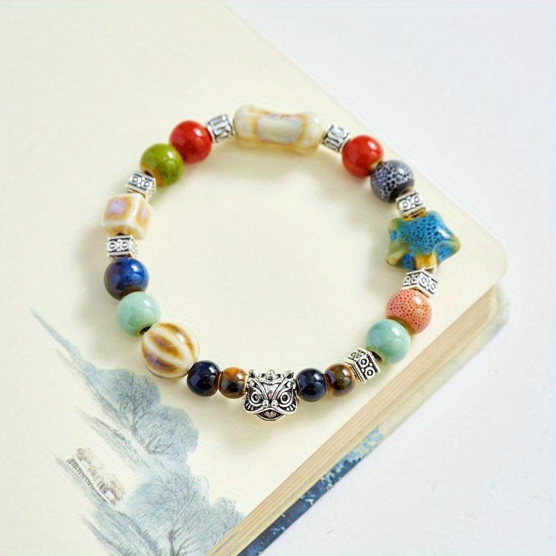Keke, Jingdezhen ceramic jewelry, original design of ethnic-style single ring bracelet, student girl stall livestream, new supply