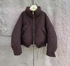 Hollow yarn white duck down winter wear new fashionable bud down jacket women's design short coat
