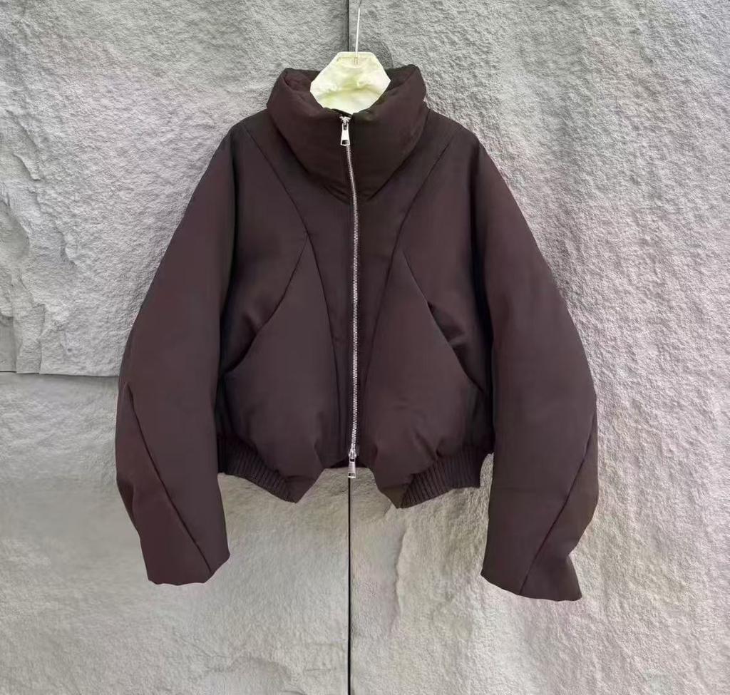 Hollow yarn white duck down winter wear new fashionable bud down jacket women's design short coat