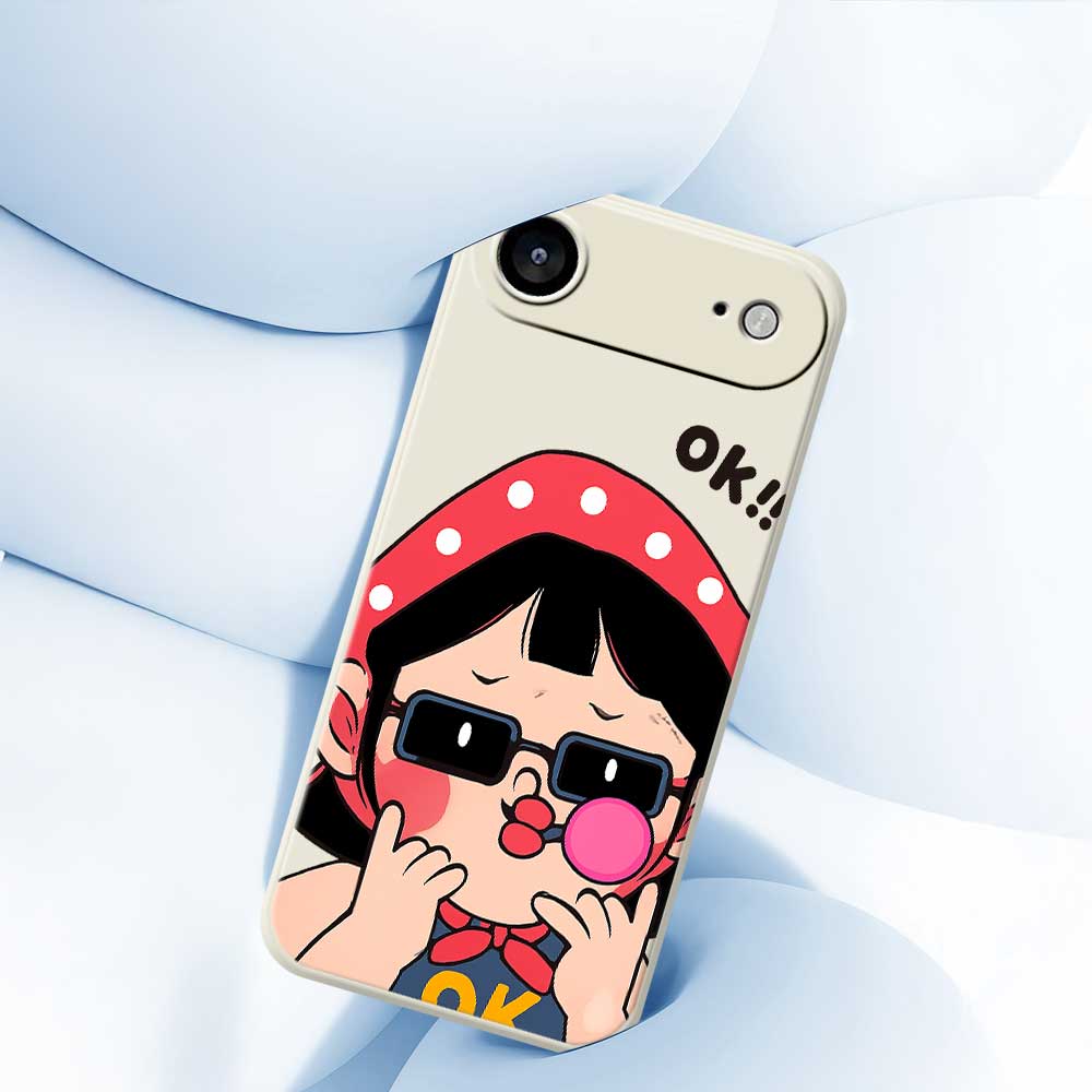 For iPhone Air Case Cute Kid Pattern Printing Straight Edge TPU Phone Back Cover