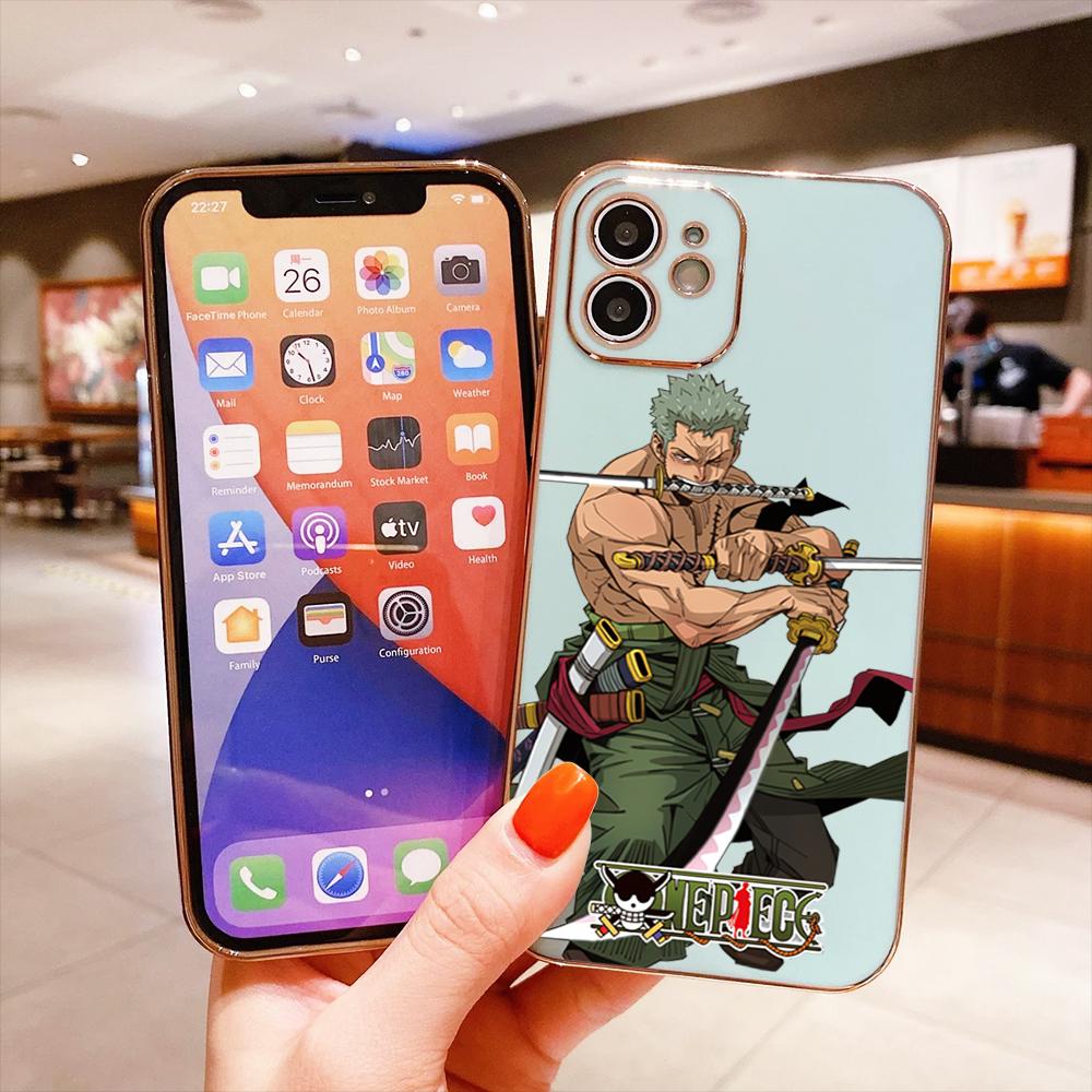 Colorful Printing Patterns Square Edge Pattern Casing Plated Phone Shell Luxury Plating Soft Phone Case for iPhone Motorola Moto OnePlus Samsung