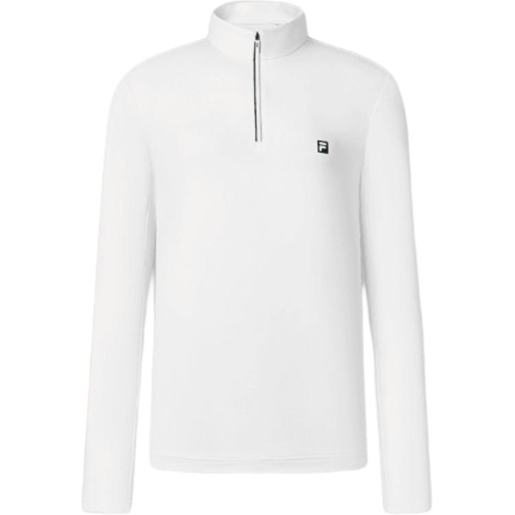 FILA Golf Series Fashion Comfortable Soft Pullover Long Sleeve T-Shirt Men Tops White A11M445222F-WT