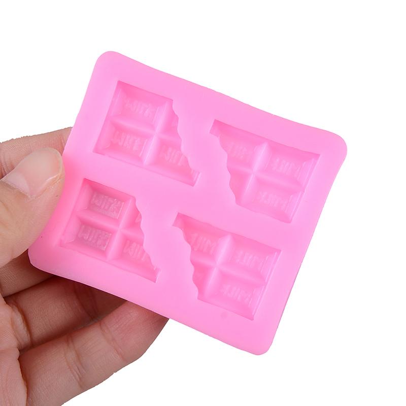 Half Tablets Chocolate Shape Liquid Silicone Fondant Cake Molds Diy Baking Tools