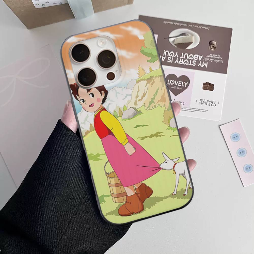 

Cute Heidi For iPhone 15 16 17 14 13 12 11 Pro Max 16E 16 Plus 17 Air Corrugated Shockproof Phone Cover iPhone 13 pro