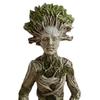 Tree Woman Figurine Resin Meditating Yoga Zen Pose Statue Tree of Life Mystical Creature Decorative Ornament for Home Living Room Bedroom Office