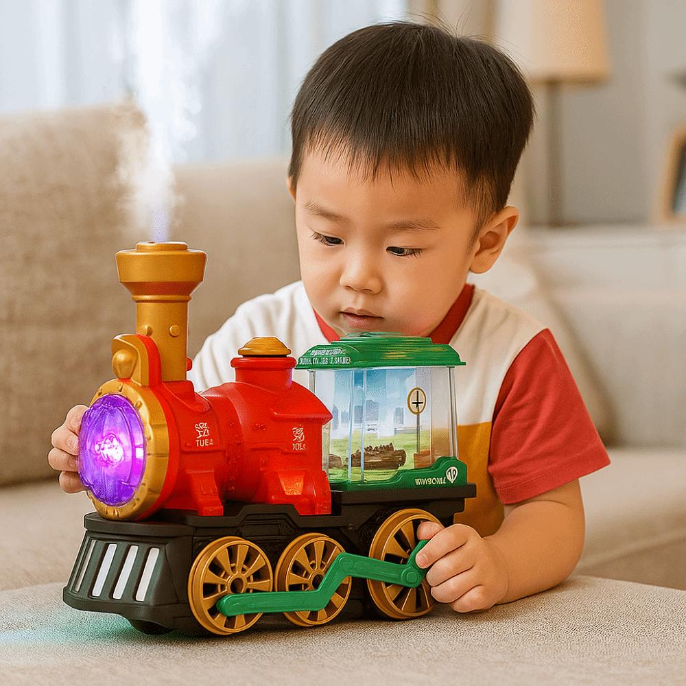 Vintage Locomotive Spray Train Toy Sounding Steam Train Toy Cute Educational Toy Gift