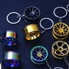 Motorcycle Wheel Keychain Pendant - Creative Laser-Printed Metal Hub